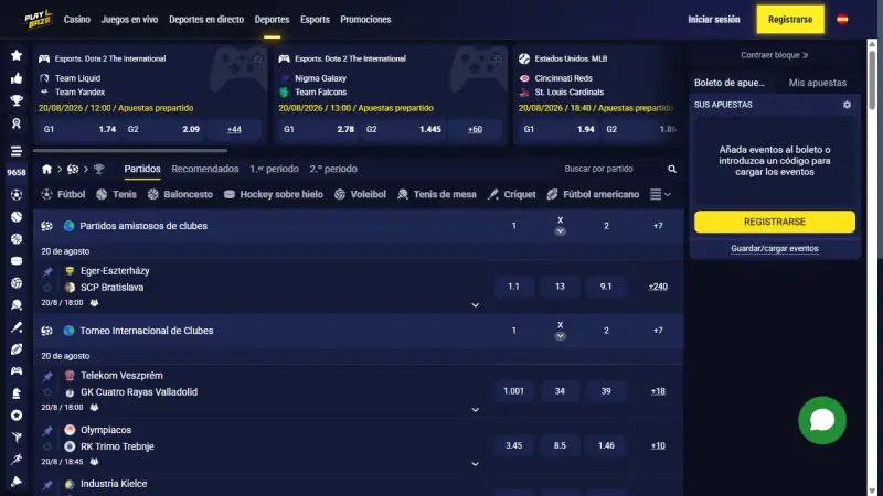 Captura 1 de la web de PlayBaze en español