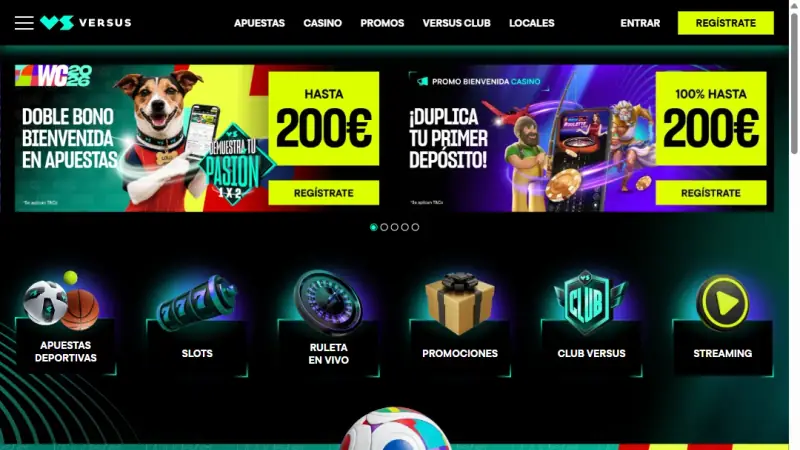Captura de la web de Versus