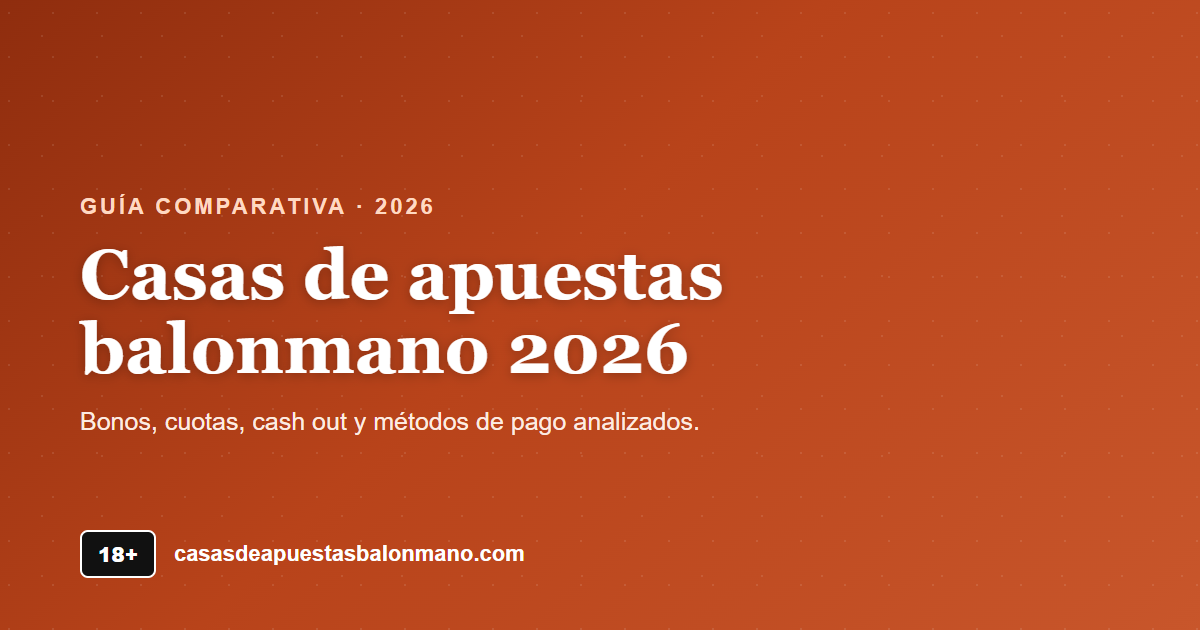 Casas de apuestas balonmano