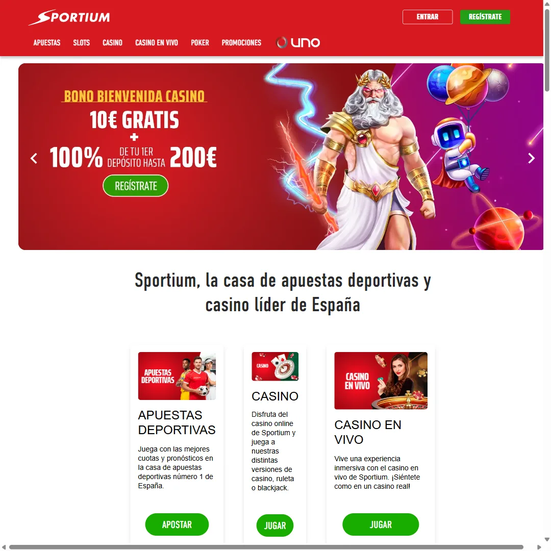 Captura 1 de Sportium